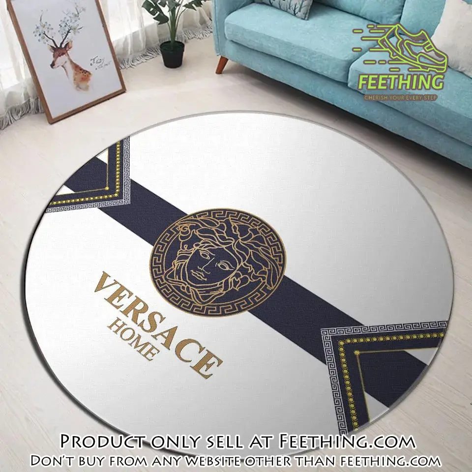 Versace medusa luxury brand fashion round rug carpet home decor special gift ft4405301